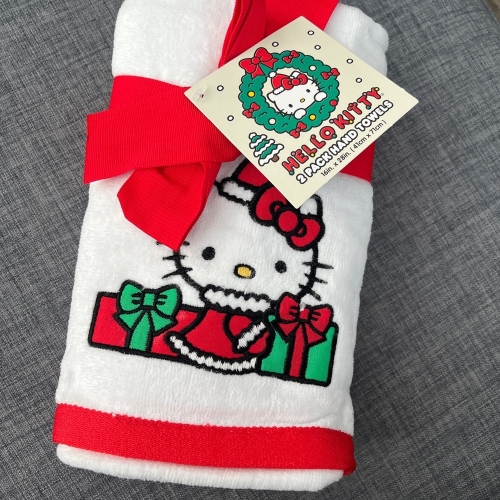 Hello Kitty Towels Gift Bows 2 Pack Towels